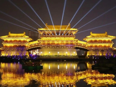 隋唐洛阳城九洲池：皇家园林遗址与唐代建筑复原景观