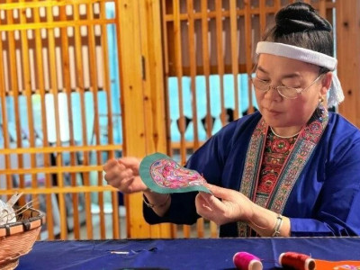 用“指尖技艺”绣出“富贵之花”——记“全国首批乡村工匠名师”韦清花