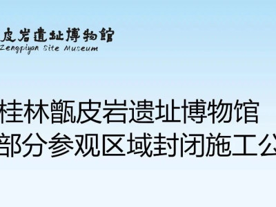 桂林甑皮岩遗址博物馆关于部分参观区域封闭施工公告