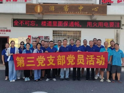 旅股党旗红丨两江四湖公司第三党支部到路莫村物资转运站开展主题党日活动