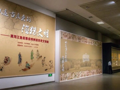 “从远古走来的渔猎文明——黑龙江鱼皮兽皮桦树皮历史文化展”在桂林博物馆开幕