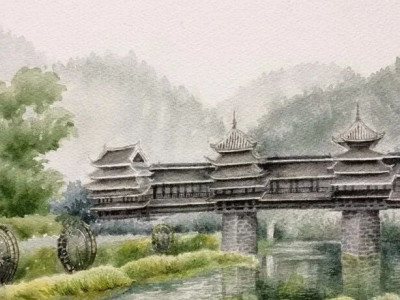 高级工艺美术师笔墨下的程阳八寨