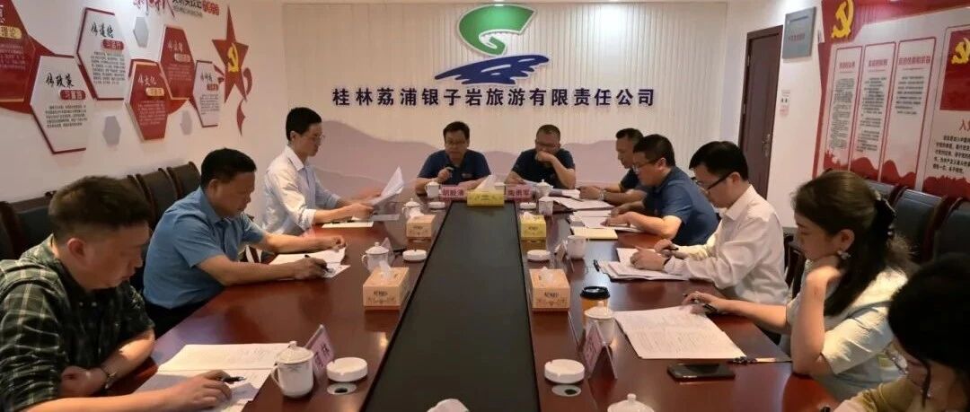 桂林市国资委党委书记、主任蒋平华一行到银子岩景区调研指导