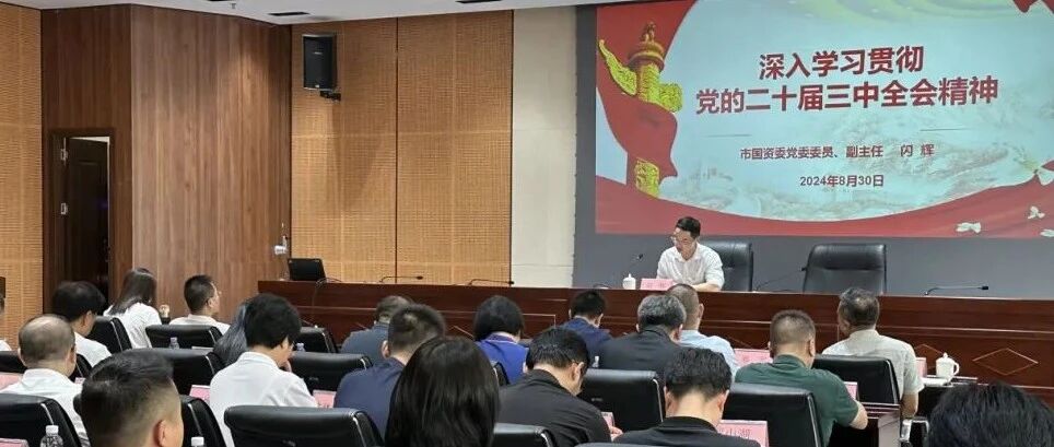 学深悟透全会精神，聚力助推企业发展——市国资委党委委员、副主任闪辉到旅投集团、旅股公司进行党的二十届三中全会精神宣讲