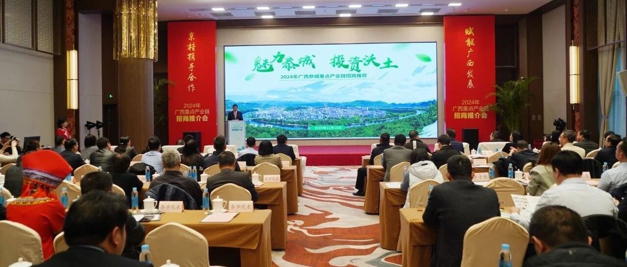 县委书记陈代昌赴北京参加2024广西重点产业链招商推介会 重点对我县五大特色产业链项目进行推介