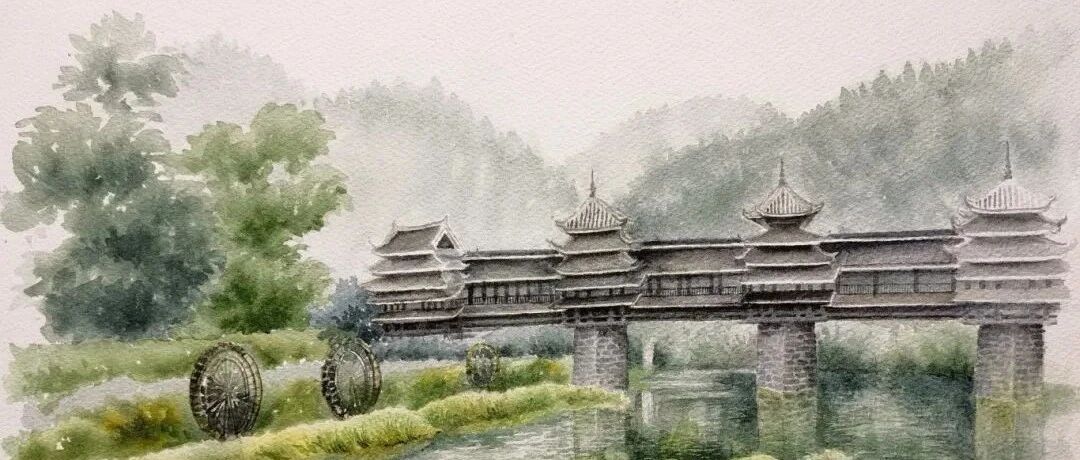 高级工艺美术师笔墨下的程阳八寨