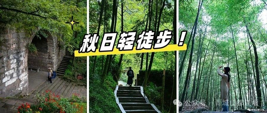 出发！都江堰4条『两小时初级游步线路』秋游正合适